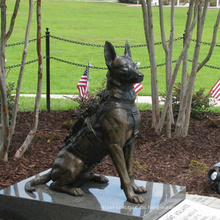Hochwertige lebensgroße Tier Bronze Hund Skulptur